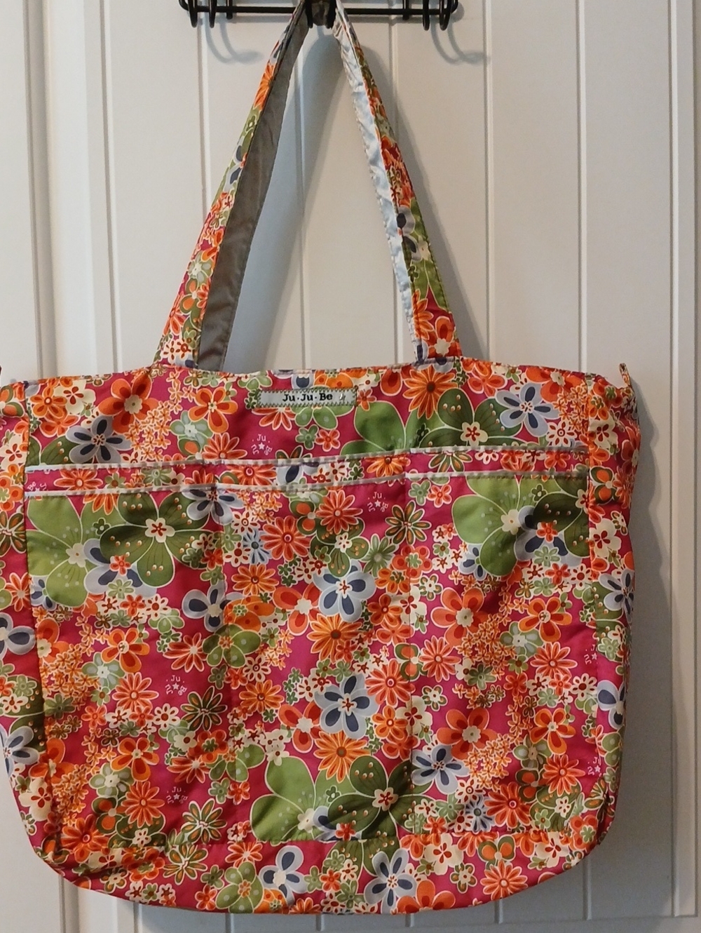 Ju-Ju-Be Super Be Tote Floral Pink & Green